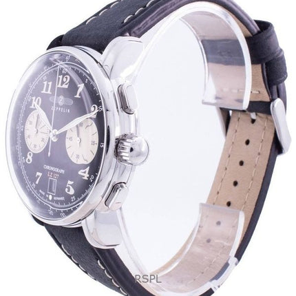 Refurbished Zeppelin LZ127 Chronograph Black Dial Quartz 86743 Mens Watch