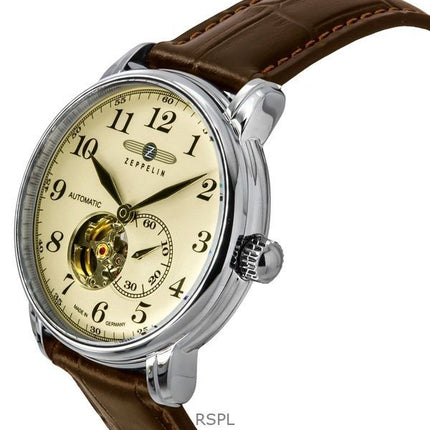 Refurbished Zeppelin LZ127 Graf Cream Dial Germany Made Automatic 76665 Mens Watch