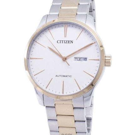 Reloj Citizen analógico de acero inoxidable con esfera de marfil, automático, NH8356-87A, para hombre, renovado