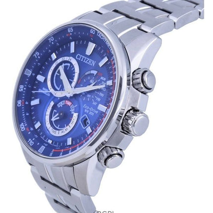 Reloj de buceo Citizen PCAT Radio Controlled Chronograph Blue Dial Eco-Drive CB5880-54L 200M para hombre reacondicionado