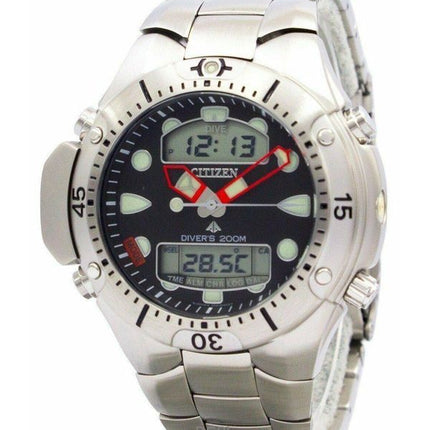 Reloj de buceo Citizen Promaster Aqualand de cuarzo con esfera negra JP1060-52E 200M para hombre reacondicionado
