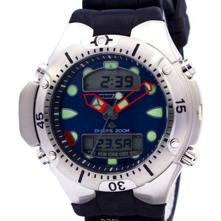 Reloj de buceo Citizen Promaster Aqualand con correa de caucho y esfera azul, cuarzo JP1060-01L, 200 m, para hombre, reacondicio