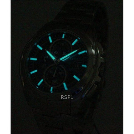 Reloj Citizen Eco-Drive Cronógrafo de acero inoxidable con esfera negra CA0270-59F 100M para hombre reacondicionado