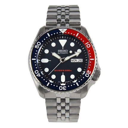 Reloj de buceo automático Seiko Jubilee SKX009K2 200M para hombre, esfera azul oscuro, acero inoxidable y reacondicionado