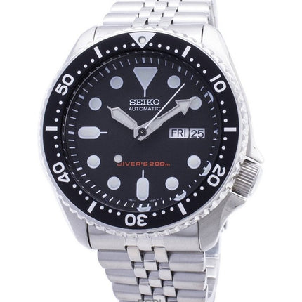 Reloj Seiko SKX007K2 automático de buceo con esfera negra y acero inoxidable para hombre, 200 m, reacondicionado