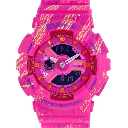 Reloj analógico digital Casio Baby-G con correa de resina y esfera multicolor, cuarzo BA-110TX-4A, 100 m, para mujer, reacondicionado