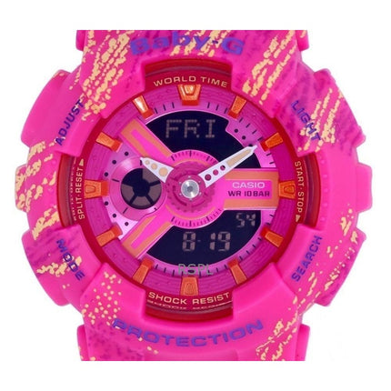Reloj analógico digital Casio Baby-G con correa de resina y esfera multicolor, cuarzo BA-110TX-4A, 100 m, para mujer, reacondicionado