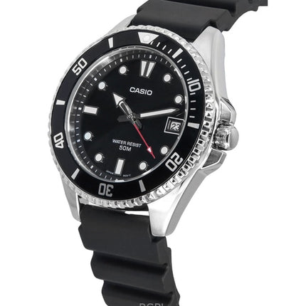 Reloj Casio Standard analógico de cuarzo MDV-10-1A1 para hombre, con correa de resina y esfera negra, reacondicionado