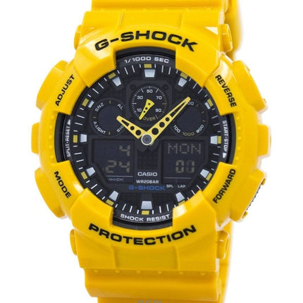Reloj Casio G-Shock analógico digital de cuarzo GA-100A-9ADR 200M para hombre, correa de resina, esfera negra, reacondicionado