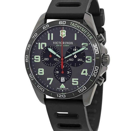 Victorinox Swiss Army Fieldforce Sport Cronógrafo Correa de caucho Esfera gris Cuarzo 241891 100M Reloj para hombre