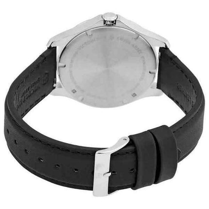 Victorinox Swiss Army Alliance Correa de cuero Esfera plateada Cuarzo 241905 100M Reloj para hombre