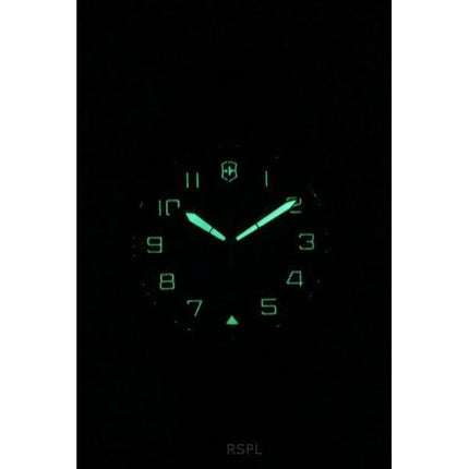Reloj cronógrafo deportivo Victorinox Swiss Army Fieldforce con correa de caucho y esfera negra de cuarzo 241926-1 100M para hom