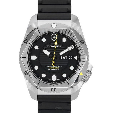 Reloj automático para hombre Victorinox Swiss Army Dive Pro con correa de caucho y esfera negra 241994 300M