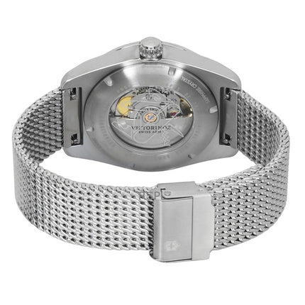 Reloj automático Victorinox Swiss Army de acero inoxidable con esfera azul 242045 100M para hombre