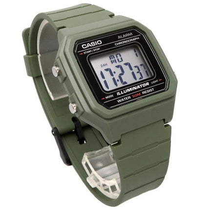 Reloj Casio Youth Digital con correa de resina de cuarzo W-217H-3AV para hombre
