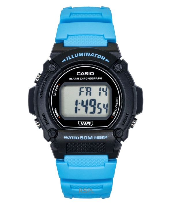 Reloj Casio Standard Digital de cuarzo con correa de resina azul W-219H-2A2V para hombre