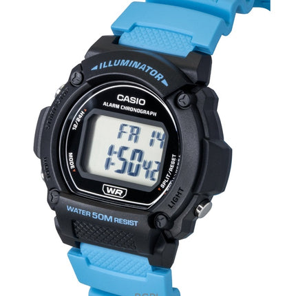 Reloj Casio Standard Digital de cuarzo con correa de resina azul W-219H-2A2V para hombre