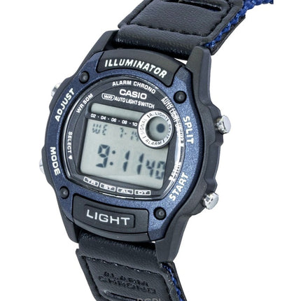 Reloj Casio W-220HF-2AV unisex, digital estándar, con correa de piel y tela, de cuarzo.