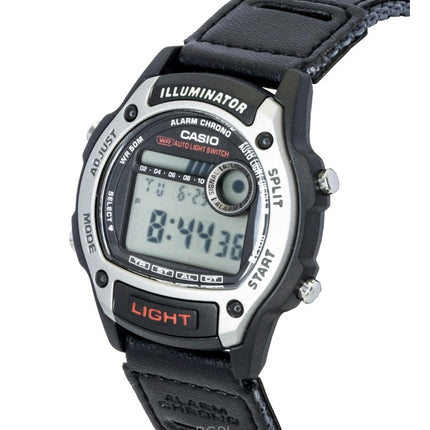 Reloj Casio W-220HF-8AV unisex, digital estándar, con correa de piel y tela, de cuarzo.