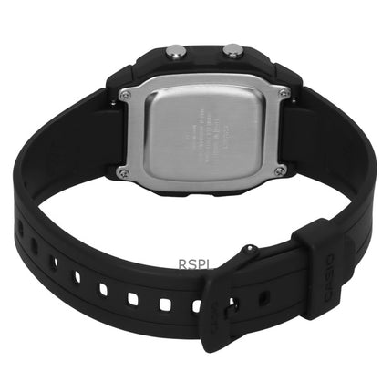 Reloj Casio Digital negro con doble hora y correa de resina de cuarzo W-800H-1BV 100M para hombre