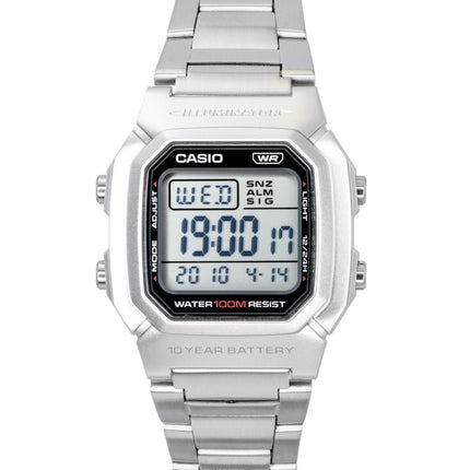 Reloj Casio digital de cuarzo con pulsera de acero inoxidable W-800HD-1AV 100M para hombre