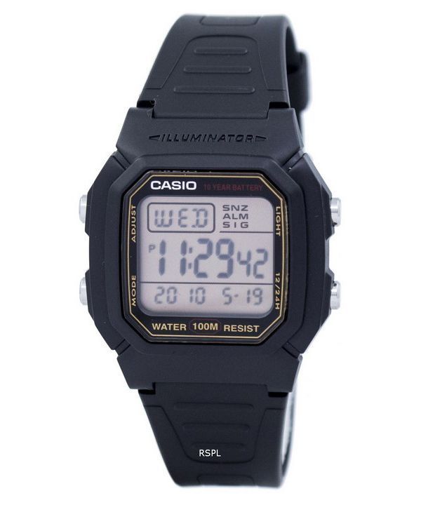 Reloj Casio Digital alarma iluminador W-800HG-9AVDF W-800HG-9AV varonil