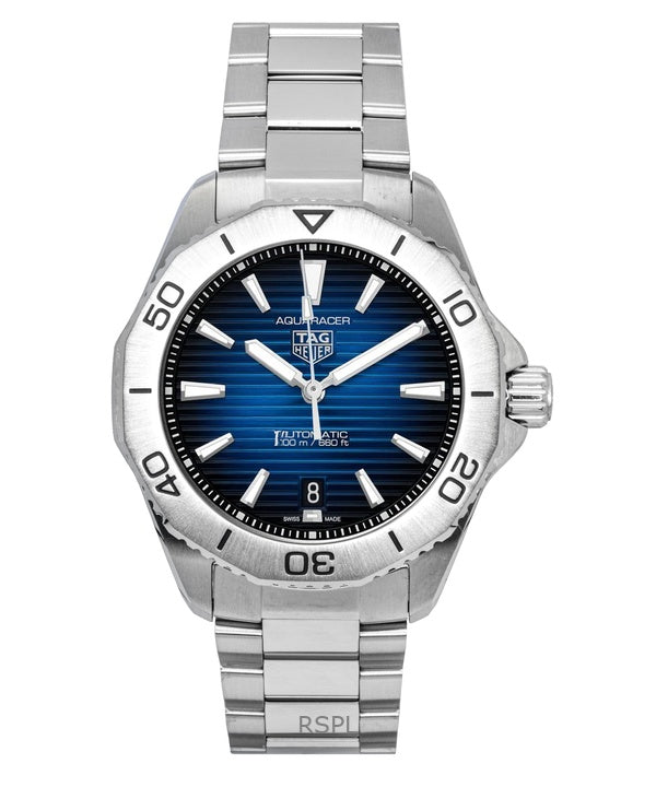 Reloj automático Tag Heuer Aquaracer de acero inoxidable con esfera azul para hombre WBP2111.BA0627 200M
