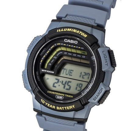 Reloj Casio WS-1800-2AV de cuarzo con correa de resina digital para hombre, 100 m