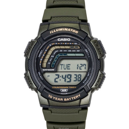 Reloj Casio WS-1800-3AV de cuarzo con correa de resina digital para hombre, 100 m
