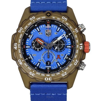 Reloj de buceo Luminox Bear Grylls Survival Master ECO Tide con cronógrafo y esfera azul de cuarzo XB.3743.ECO 200M para hombre