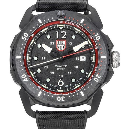 Reloj para hombre Luminox ICE SAR Artic con correa de caucho y esfera negra de cuarzo Diver's XL.1051 200M