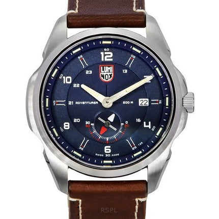 Reloj de buceo Luminox Atacama Adventurer Field con correa de cuero y esfera azul de cuarzo XL.1763 200M para hombre