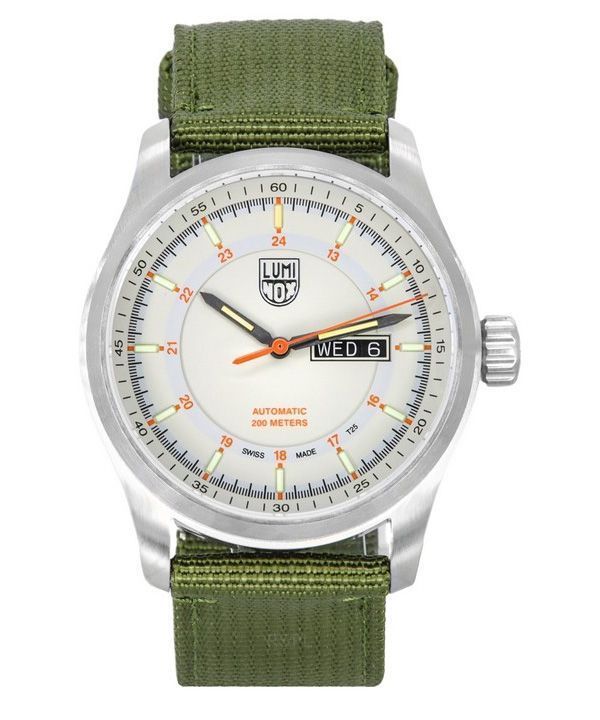 Reloj para hombre Luminox Atacama Field con correa de tela y esfera marfil automático Diver's XL.1907.NF 200M