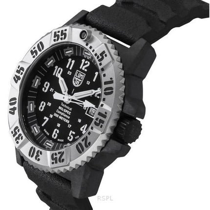 Reloj de cuarzo para hombre Luminox MIL-SPEC con correa de caucho y nailon, esfera negra, XL.3351.1.SET 300M, con correa adicion
