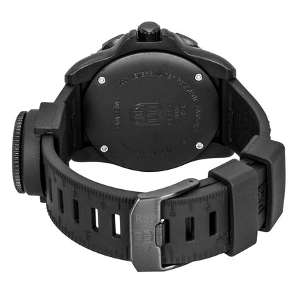 Reloj Luminox Recon Nav Spec GMT para hombre, con correa de caucho, esfera negra, movimiento de cuarzo y resistencia al agua de 200 m. Modelo XL.8837.SET.
