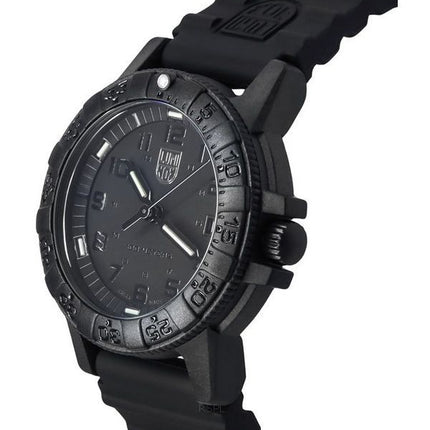 Luminox Leatherback SEA Turtle Correa de silicona Esfera negra Cuarzo XS.0301.BO.L 100M Reloj para hombre