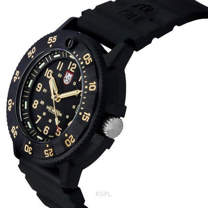 Luminox Original Navy Seal EVO Reloj de cuarzo para buceo XS.3001.EVO.OR 200M para hombre con correa de caucho y esfera negra