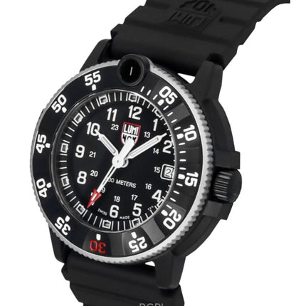 Luminox Navy SEAL Original 3001 Heritage Reloj de buceo de cuarzo con esfera negra XS.3001.H 200M para hombre