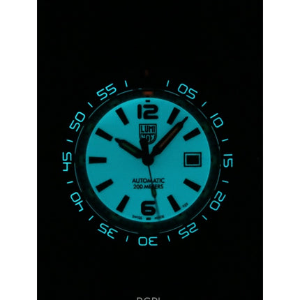 Reloj Luminox Pacific Diver Midnight Mariner con correa de caucho y esfera blanca, automático, XS.3101.H, 200 m, para hombre