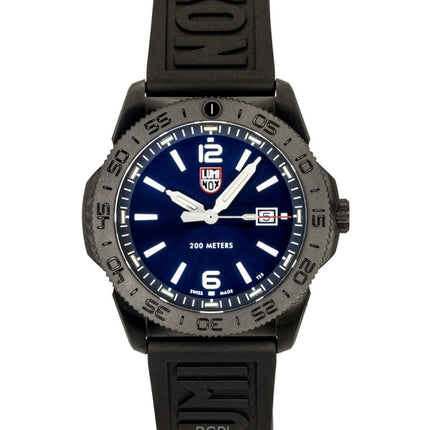 Reloj de buceo Luminox Pacific Diver XS.3123.B para hombre, 200 m, con correa de caucho y esfera azul con efecto rayos de sol.
