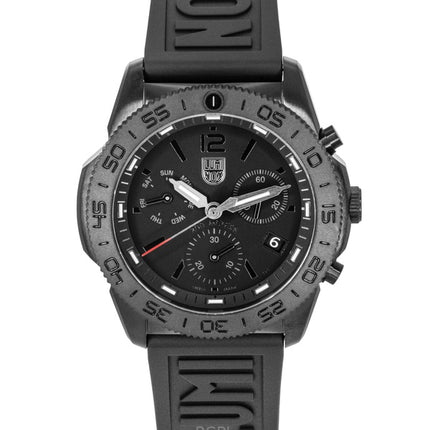 Reloj Luminox Pacific Diver con cronógrafo de cuarzo, correa de caucho y esfera negra XS.3141.BO.1, 200 m, para hombre