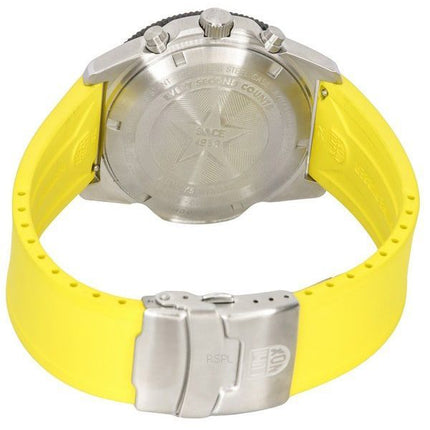 Luminox Pacific Diver Cronógrafo Correa de caucho amarilla Esfera negra Reloj de cuarzo Diver's XS.3145 200M para hombre