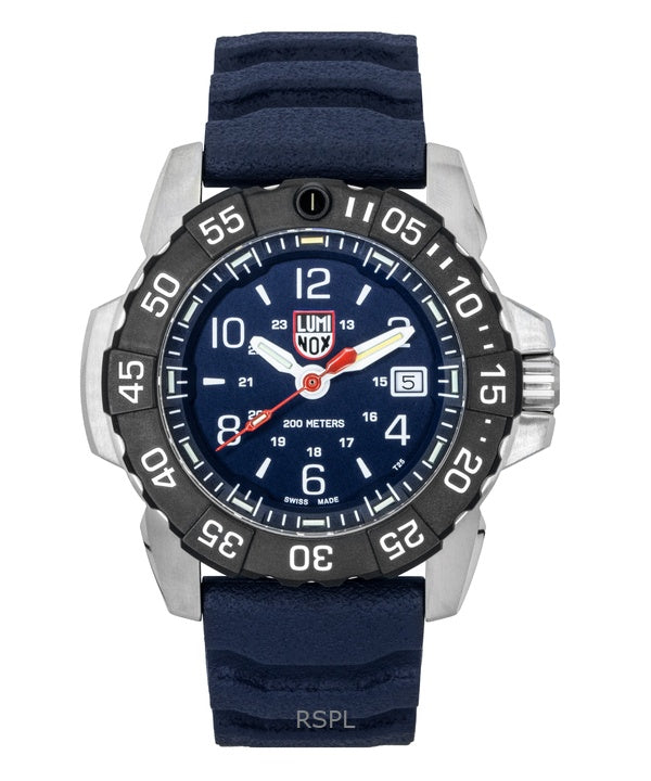 Reloj de buceo Luminox Navy Seal XS.3253.CB de cuarzo con correa de caucho y esfera azul para hombre, 200 m