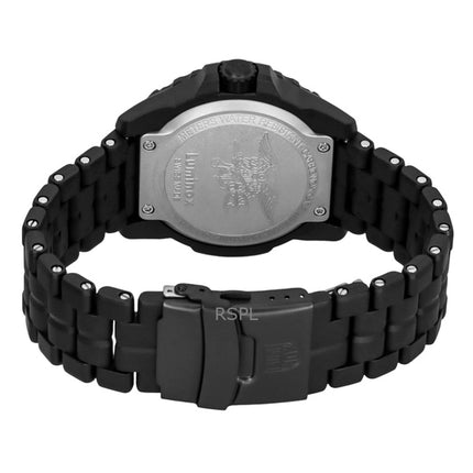 Reloj Luminox Navy SEAL 3500 de acero inoxidable militar con esfera negra, cuarzo, para buceo, XS.3510, 200 m, para hombre