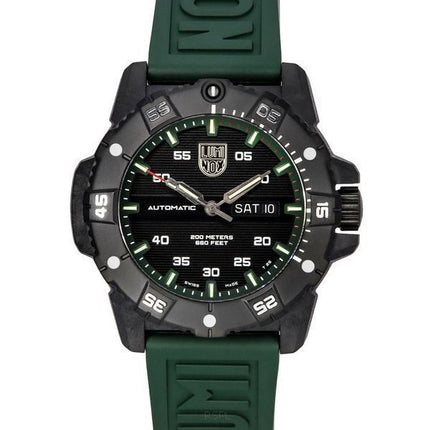 Luminox Master Carbon SEAL Correa de caucho verde Esfera negra Reloj automático suizo Diver's XS.3877 200M para hombre