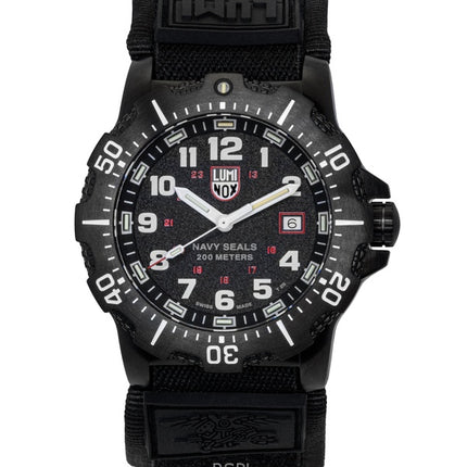 Reloj de buceo Luminox Navy Seal Military con correa de caucho, esfera negra, cuarzo XS.4231.SET, 200 m, para hombre, con set de regalo.
