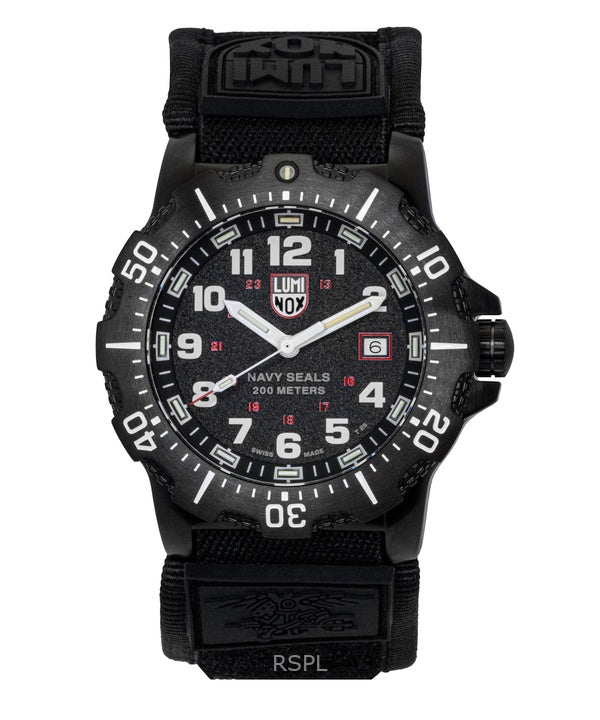 Reloj de buceo Luminox Navy Seal Military con correa de caucho, esfera negra, cuarzo XS.4231.SET, 200 m, para hombre, con set de regalo.