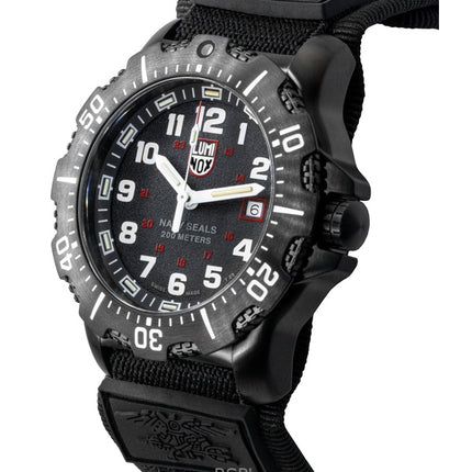 Reloj de buceo Luminox Navy Seal Military con correa de caucho, esfera negra, cuarzo XS.4231.SET, 200 m, para hombre, con set de regalo.