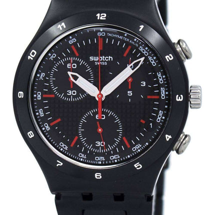 Swatch Irony negro revestido reloj Unisex de cuarzo Chorongraph YCB4019AG