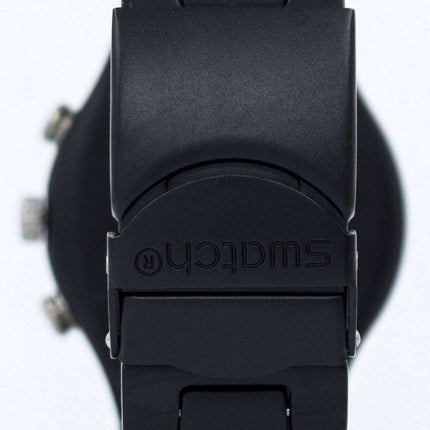 Swatch Irony negro revestido reloj Unisex de cuarzo Chorongraph YCB4019AG